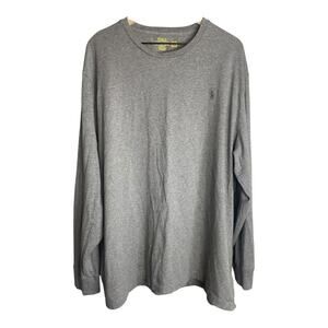 Polo Ralph Lauren Men’s Gray Classic Fit Cotton Long Sleeve Shirt Size-XXL